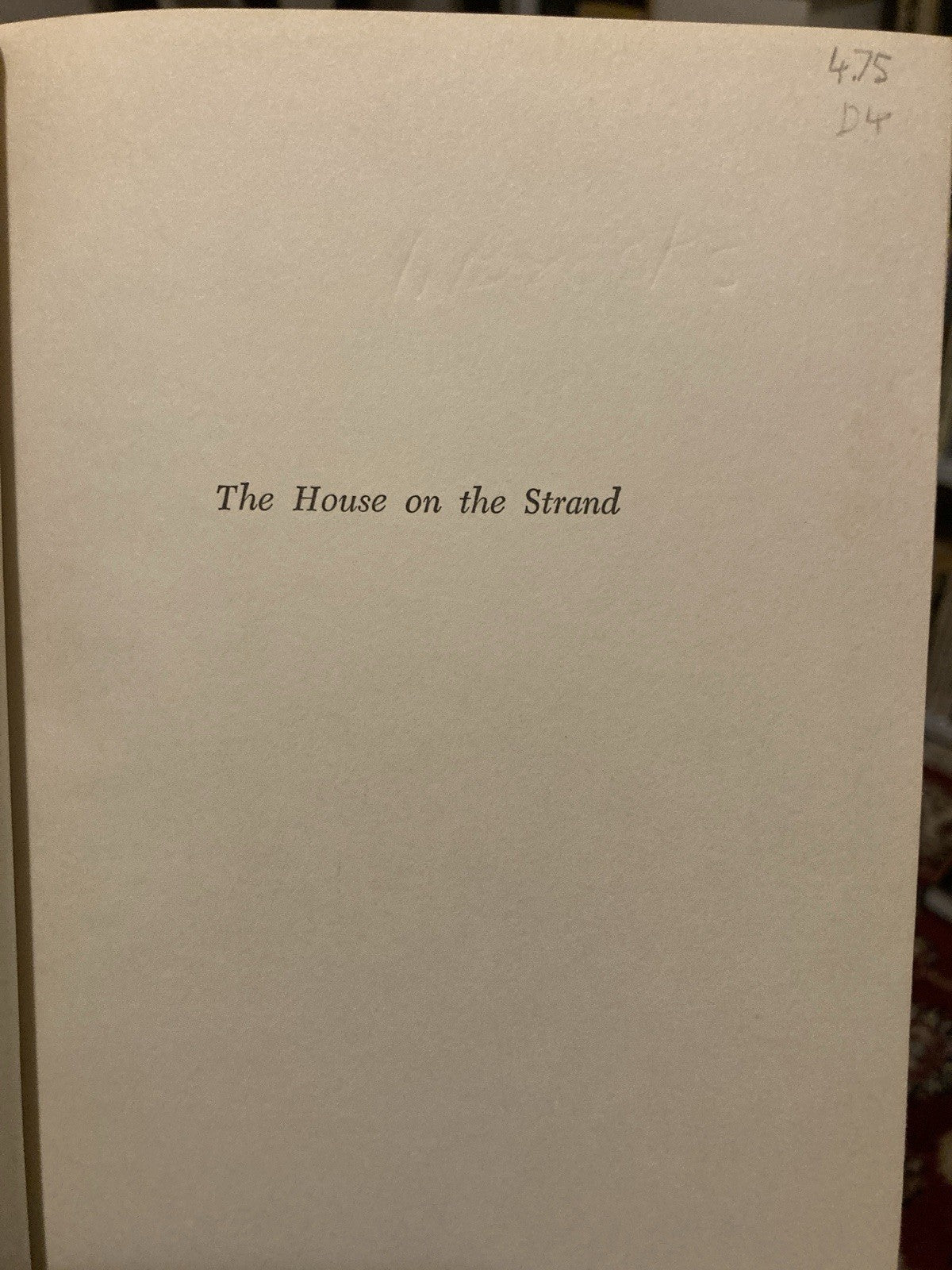 Daphne du Maurier The House on the Strand Doubleday First Edition Hardcover 1969