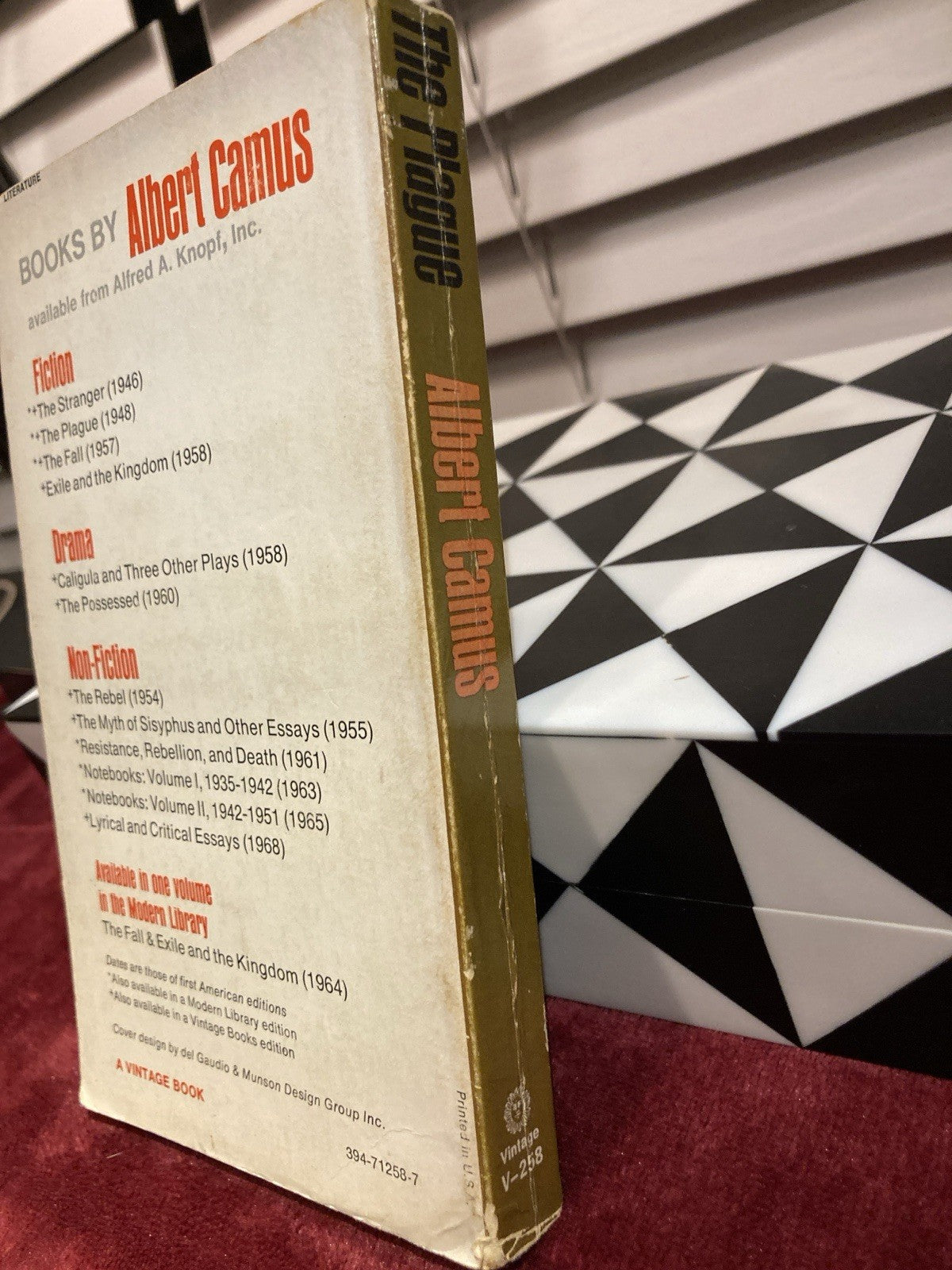 Albert Camus The Plague Vintage Books Paperback First Edition 1972 Fiction