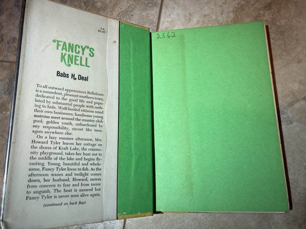Babs H. Deal Fancy's Knell First Edition Hardcover 1966 Dust Jacket Ex-Lib