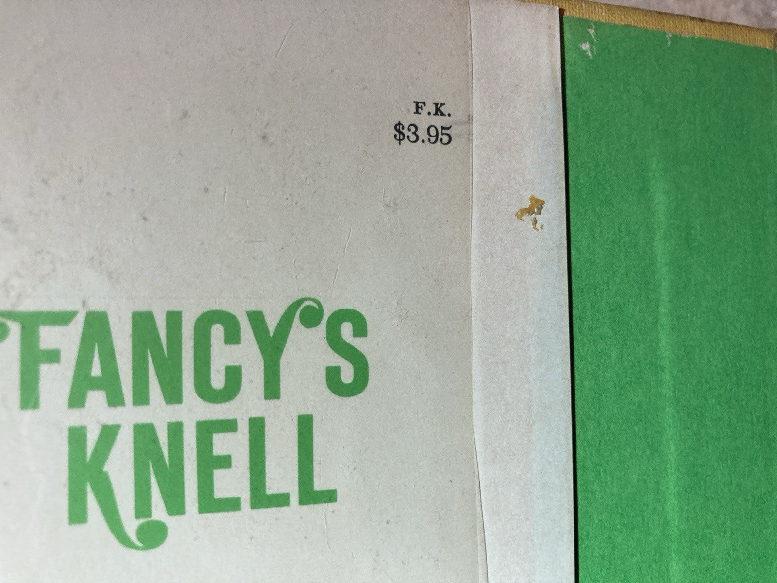 Babs H. Deal Fancy's Knell First Edition Hardcover 1966 Dust Jacket Ex-Lib