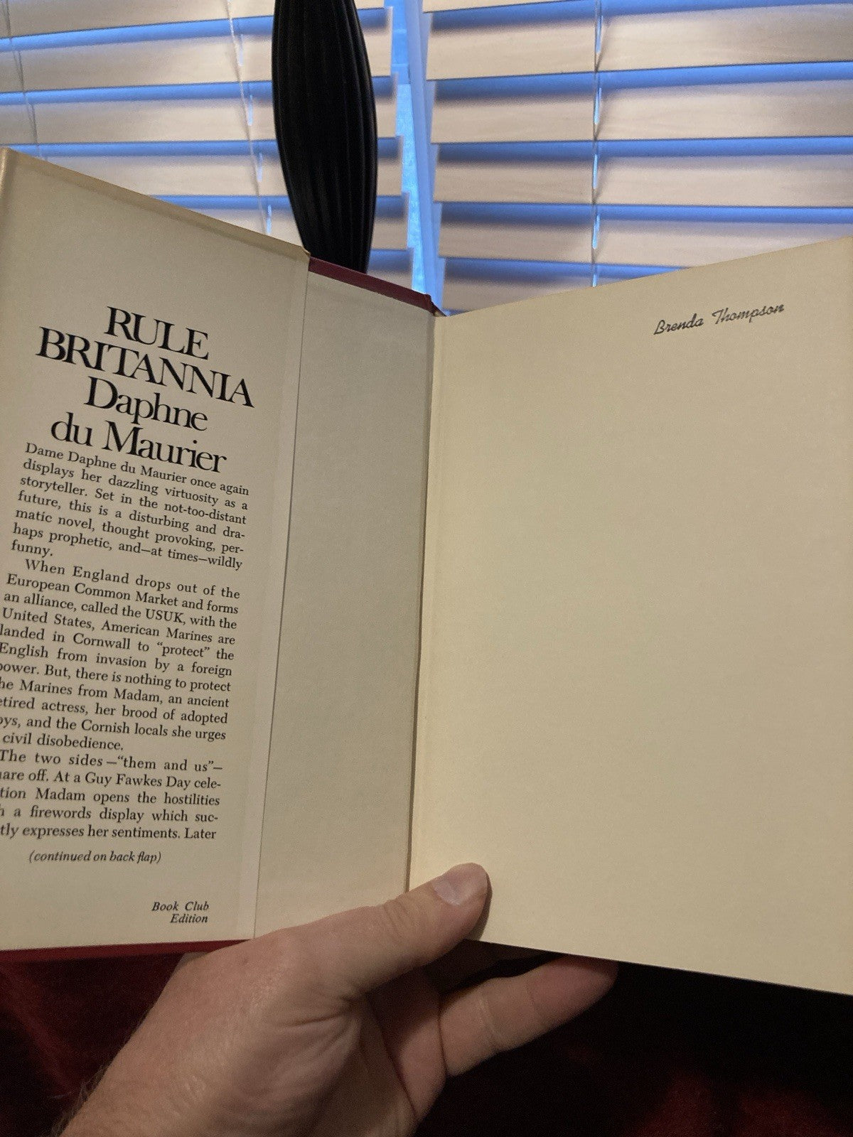 Daphne du Maurier Rule Britannia Doubleday Hardcover 1972 Fiction Dust Jacket