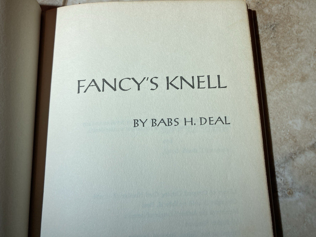 Babs H. Deal Fancy's Knell First Edition Hardcover 1966 Dust Jacket Ex-Lib