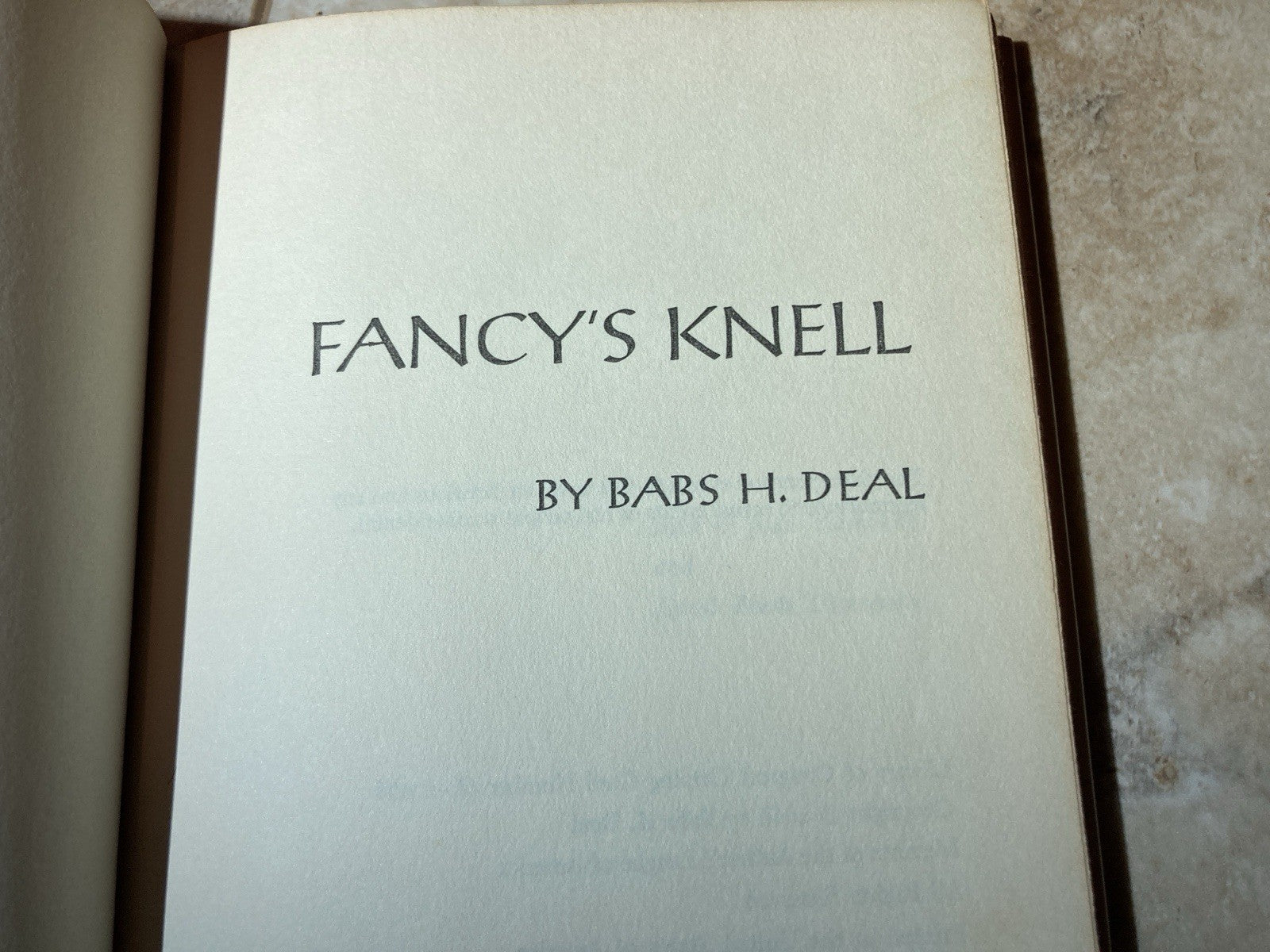 Babs H. Deal Fancy's Knell First Edition Hardcover 1966 Dust Jacket Ex-Lib