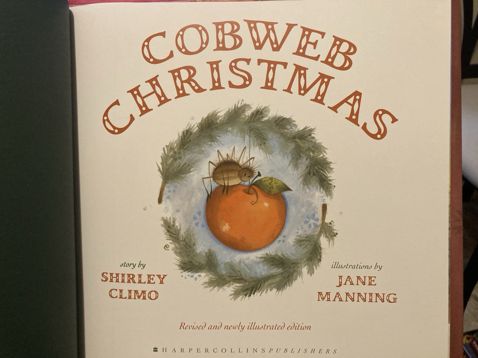 Cobweb Christmas Shirley Climo Jane Manning Hardcover w/dust jacket 2001 