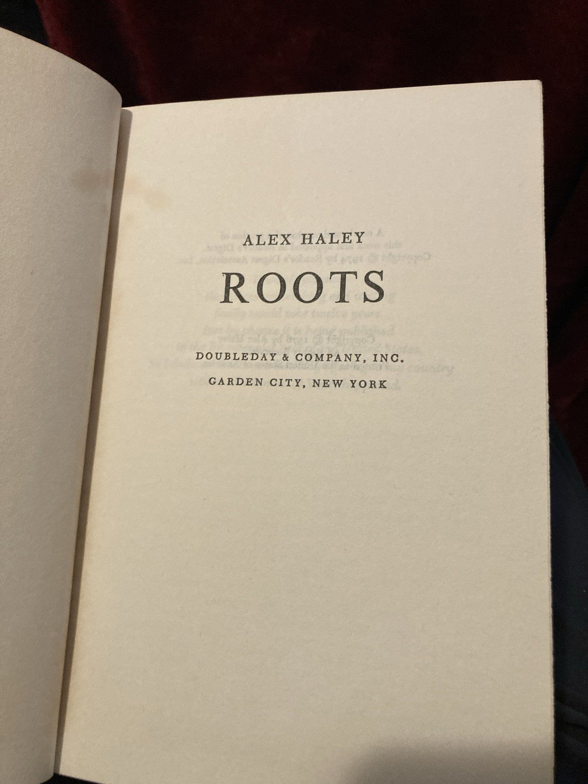 Alex Haley Roots Doubleday Hardcover 1976 Book Club Edition Biography Dust Jack…