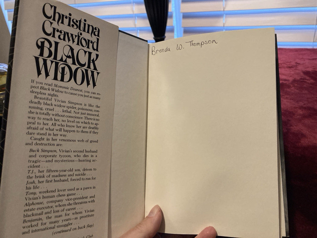 Christina Crawford Black Widow Hardcover Crime & Thriller Fiction (BCE)