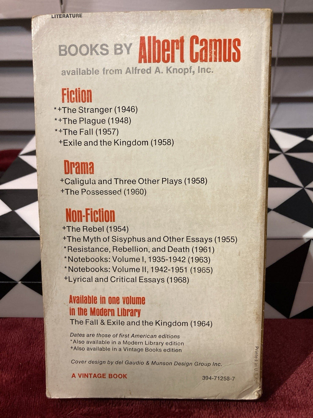 Albert Camus The Plague Vintage Books Paperback First Edition 1972 Fiction